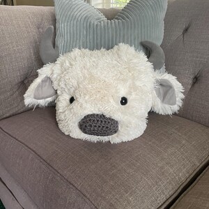 Highland Cow Pillow: Minky Fur Nursery Decor image 8