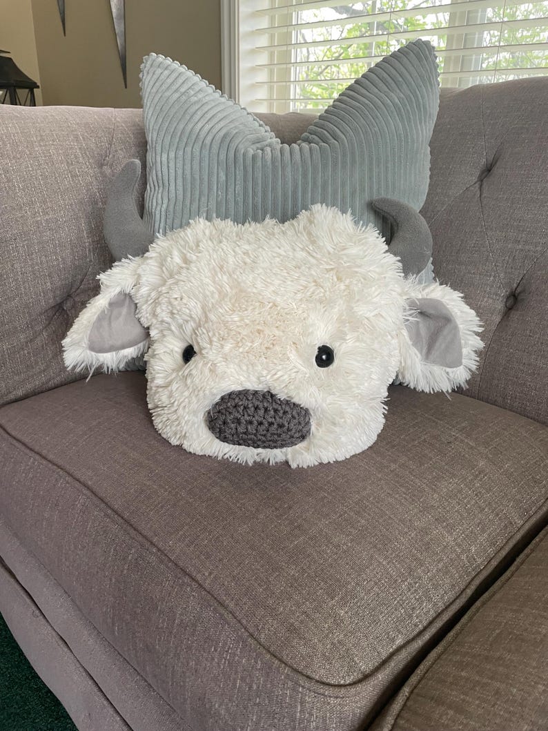 Highland Cow Pillow: Minky Fur Nursery Decor image 8