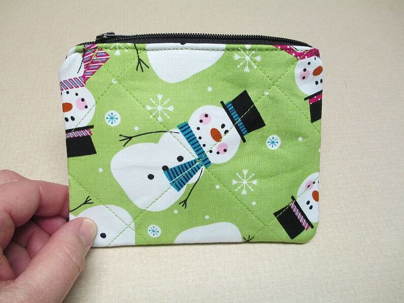 Snowman coin purse Snowman change purse Quilted coin purse | Etsy