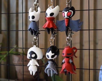 Hollow Knight Silksong Articulated Figure Keychains, Hanging 3D Printed Toys