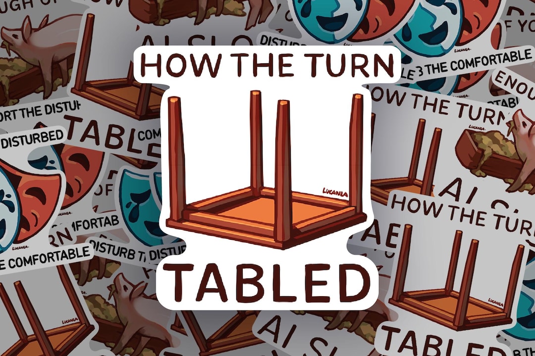 How the Turn Tabled Funny Meme Sticker - Etsy