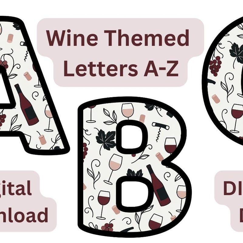 Wine Letters - Etsy