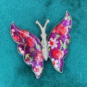 Beautiful Vintage Enamelled Look Butterfly Brooch