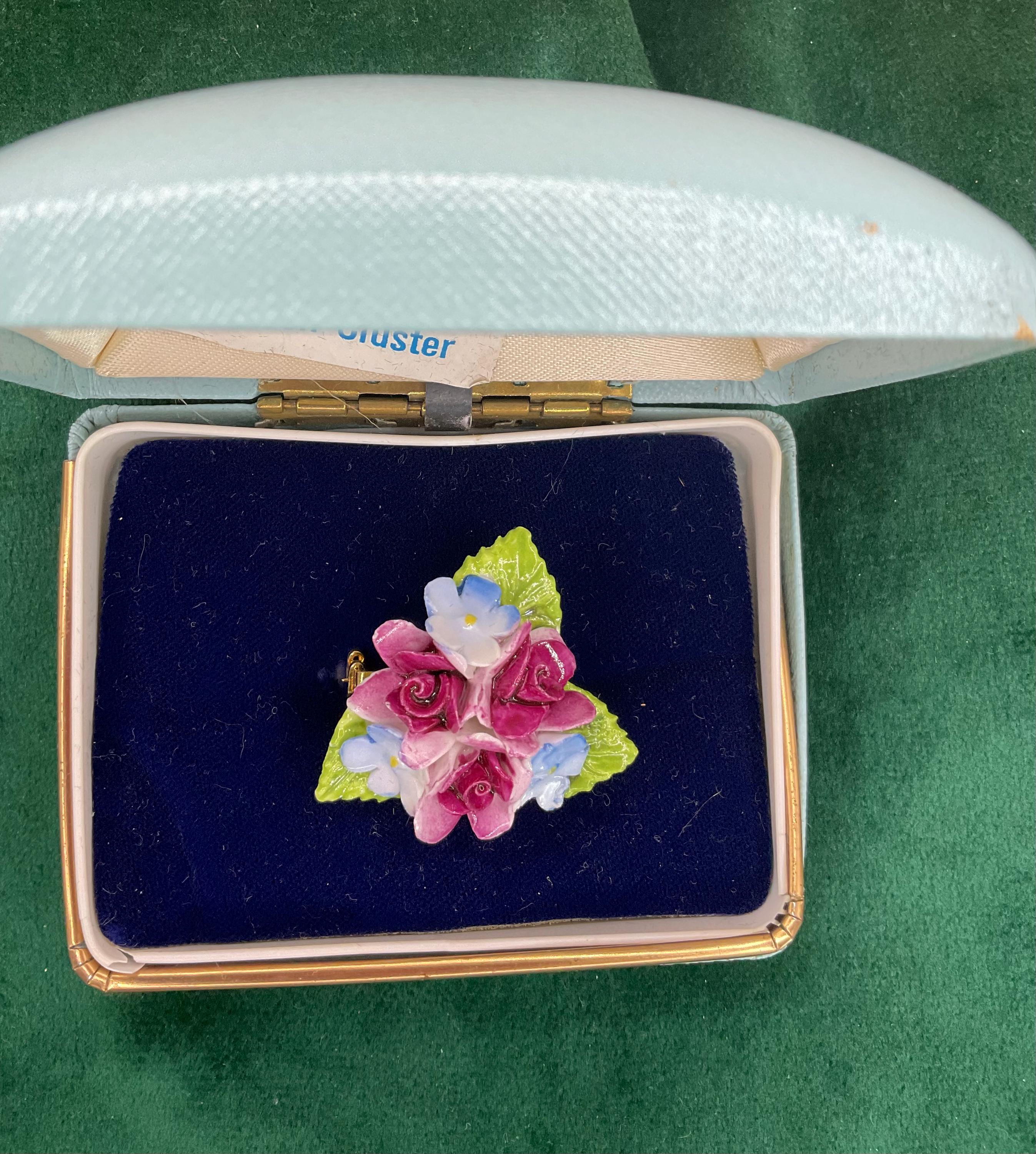 Vintage Coalport China Flower Brooch With Original Box - Etsy UK