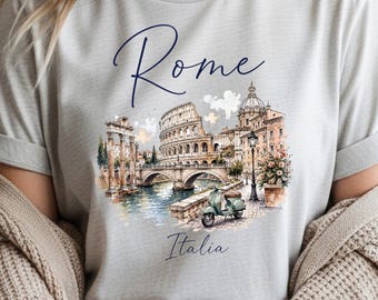 Rome Italy Shirt, Rome Memorable Friend Tee, Colosseum T-Shirt, Italy Travel Tee Shirt, Italian Aesthetic Tshirt,  Rome Vacation Gift Tee