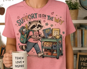 Shirt für Sonderpädagogen, SPED-Lehrer-Shirt, „Unterstützung ist unterwegs“-T-Shirt, IEP-Lehrer-Shirt, Geschenk für Sonderpädagogen, Inklusions-Shirt