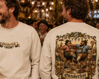 Lustiges Oktoberfest-Sweatshirt, Bayerisches Bierfest-Shirt mit Rundhalsausschnitt, Deutsches Bier-Shirt, Oktoberfest-Geschenkpullover für Freunde, T-Shirt für Bierliebhaber