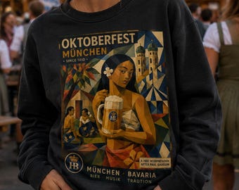 Gauguin Oktoberfest Sweatshirt, Bauhaus Art Crewneck, Munich Beer Festival T-Shirt, Bavaria Experience Sweatshirt, Art History Gift Pulover