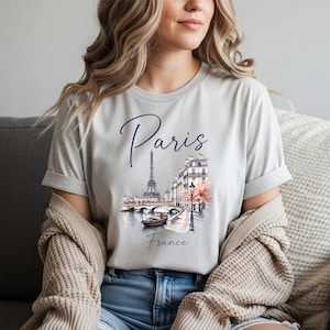Paris France Shirt, Paris Memorable for Friend, Eiffel Tower T-Shirt, Paris Travel Shirt, French Aesthetic Tee, Paris Vacation Gift Tshirt