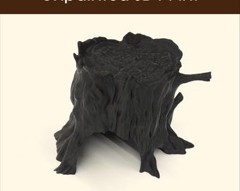 Unpainted Tree Stump Hide