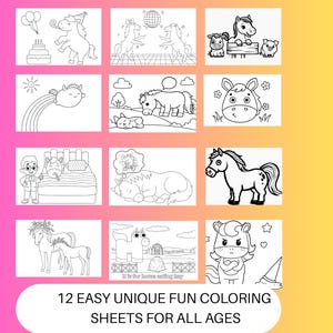 Easy, unique, and fun Horse Coloring Sheets