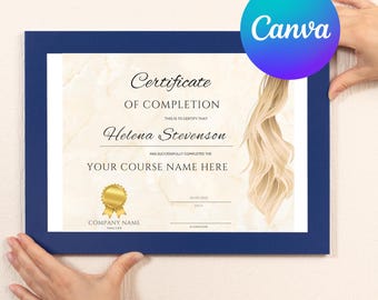 Editable Certificate Of Completion Template Award Template Printable Lash Nail Artist Makeup Certificate Training Certificate Pink Canva
