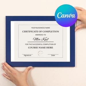 Editable Training Certificate Template, Certificate Of Completion Template, Esthetician Template, Printable Lash Artist Certificate, Course
