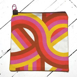 one of a kind / velvet / mcm / abstract / pouch / purse pouch / zipper bag / travel bag / cosmetic bag / charger bag / sml tote