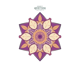 Lotus Flower Mandala Art PNG – Spiritual Sublimation & DTF Design | Instant Digital Download