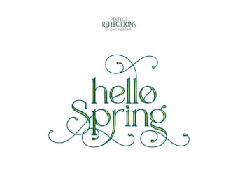 Hello Spring PNG – Spring Vibes Quote, Sublimation & DTF Design | Instant Digital Download