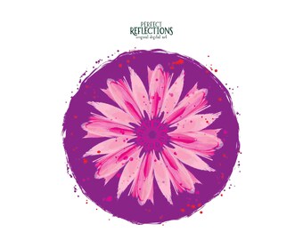 Pink Flower PNG – Pretty Purple Floral Sublimation & DTF Design | Instant Digital Download