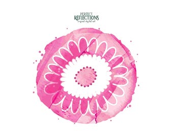 Pink Doodle Flower PNG –  Playful Sublimation & DTF Design | Instant Digital Download