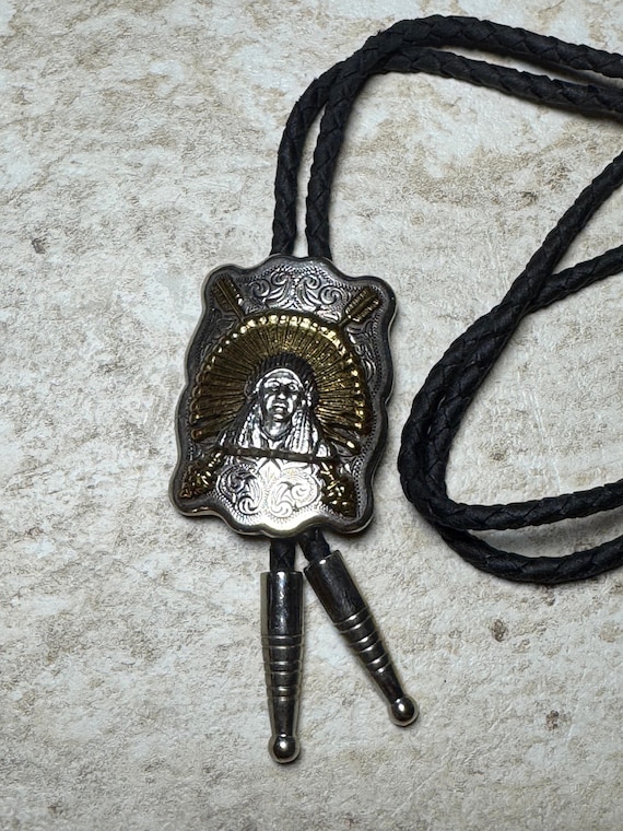Vintage Ivan Native American Bolo Tie