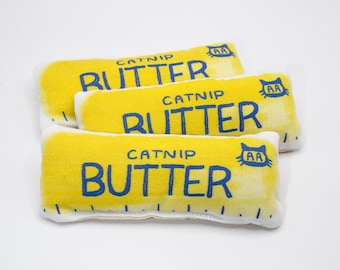 Butter Illustrated Handmade Soft Catnip Kicker Toy