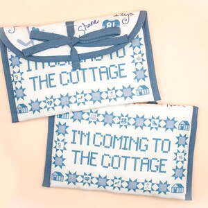 Coming To The Cottage Handmade Quilted Pouch: Kindle Tech Organizer, Makeup Clutch, Gay Hockey Show