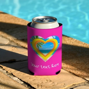 Custom Love Island Coozie: Bachelorette Party Can Cooler