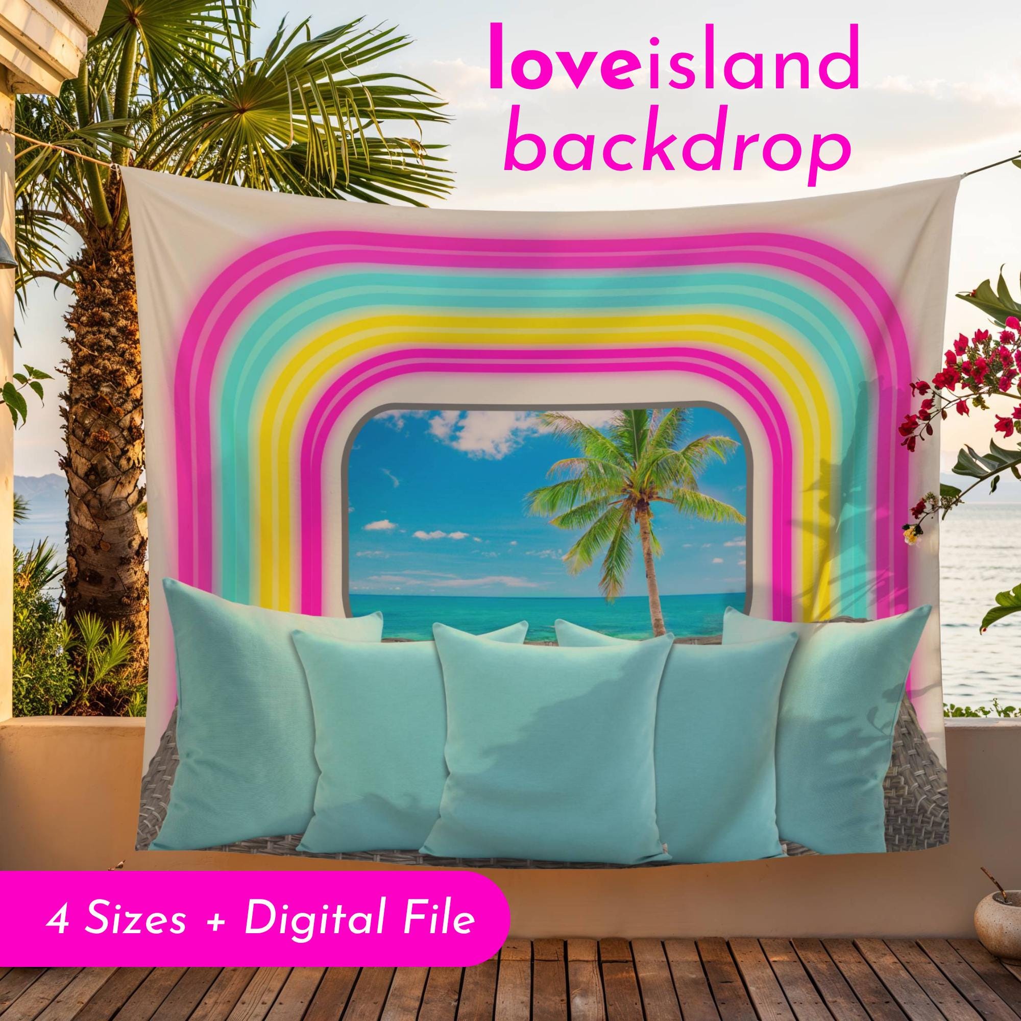 Love Island Backdrop Confessional for Love Island Birthday, Love Island Bachelorette, Love Island Party, Love Island Gift, Love Island Theme