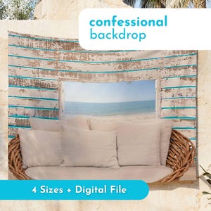Love Island Party Backdrop: Confessional Booth Tapestry