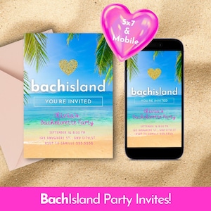 Love Island Party Invitation: Customizable Canva Template (Digital Download)