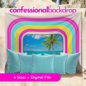 Love Island Bachelorette Confessional Tapestry Backdrop: Reality TV Party Decor