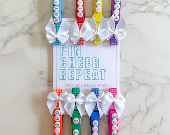 CHEER SPIRIT | 8 Cheer Pins, Cheer Spirit Pins, Cheer Gift, Cheerleader Gift, Good Luck Pins