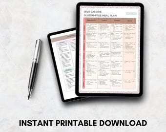 Gluten-Free 1500 Calorie Meal Plan: 7-Day Diet for Weight Loss (PDF Download)