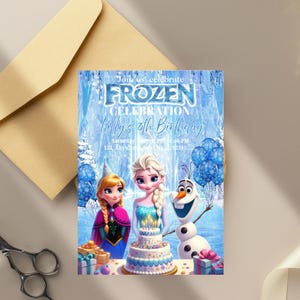 Frozen Four The First Time In Forever Birthday Invitation Frozen 4th Birthday Invitation Kids Fourth Party Invite Elsa Anna Theme EDITABLE