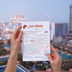 Druckbare Las Vegas Travel Bucket List | Dinge zu tun in Las Vegas | Sofortdownload | Karte + Wissenswertes | Familienaktivität | Stadt Checkliste