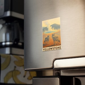Yellowstone Nationalpark Magnet 4x6 Vinyl Poster Kunst | Allzweckartikel