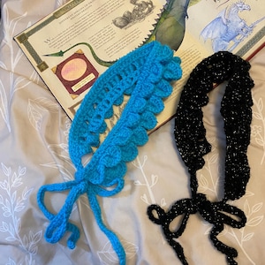 crochet dragon scale headband - handmade unique httyd toothless inspired