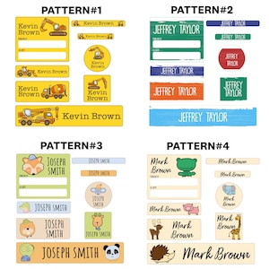 Personalized School Labels | Waterproof Name Stickers for Kids | Back to School Supply Labels | Daycare Labels | Kids Waterproof Stickers