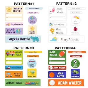 School Supply Labels, Back to School Matte Sticker Sheet for Kids and Teachers, Custom Personalized Water Resistant Vinyl Pencil Stickers