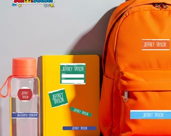 Waterproof School Name Stickers: Personalized Kids Labels, Daycare Safe