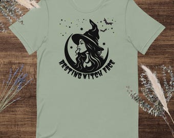 Resting Witch Face T-Shirt: Funny Halloween Unisex Top