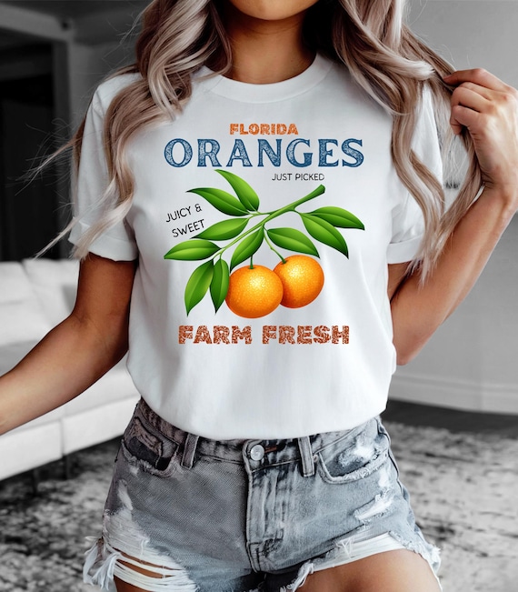 Vintage Orange Fruit T-shirt: Farm Stand Foodie Tee - Etsy