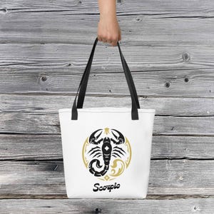 Draagtas met astrologisch teken Schorpioen, draagtas Zodiac, draagtas horoscoop, hemelse items