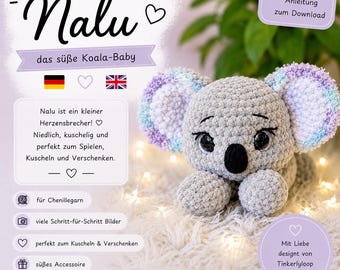 Nalu – the little koala | PDF crochet pattern | German & English