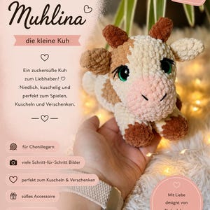 Muhlina - den lilla kon (nybörjarvänlig) | Virkmönster PDF