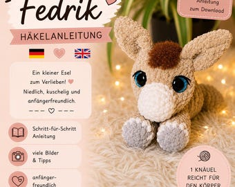 Fedrik the Donkey | Crochet Pattern (PDF) | German & English