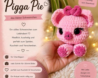 Pigga Pie - the little piggy (beginner friendly) | Crochet pattern (PDF)