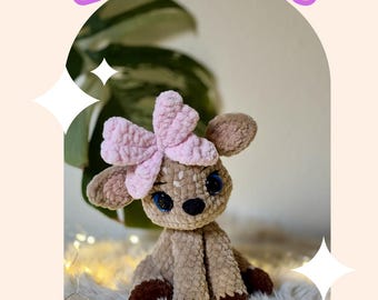 Merle – the deer with the bow | Crochet pattern (PDF)
