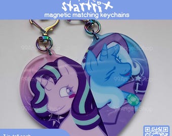 CALIFICACIONES B / Juego de llaveros magnéticos a juego de My Little Pony Startrix