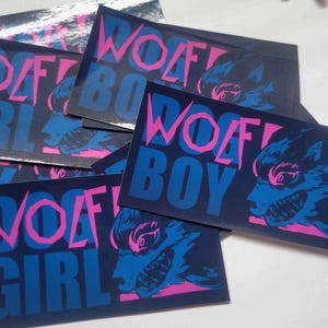 WOLFGIRL/WOLFBOY Glossy Vinyl Stickers