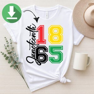 Juneteenth 1865 Freedom Day PNG | Black History Celebration Design | Emancipation Day Digital File for Shirts Signs Decor